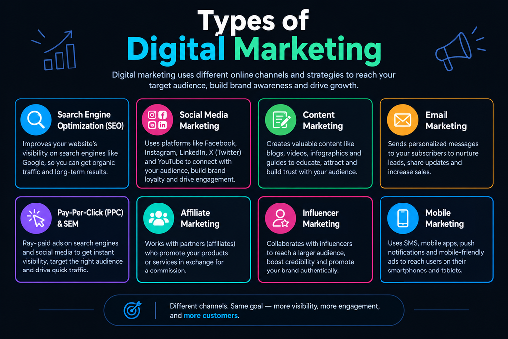 Describe digital marketing, including its types, benefits, and how it operates. chatgpt image sep 21, 2026, 07 27 25 pm